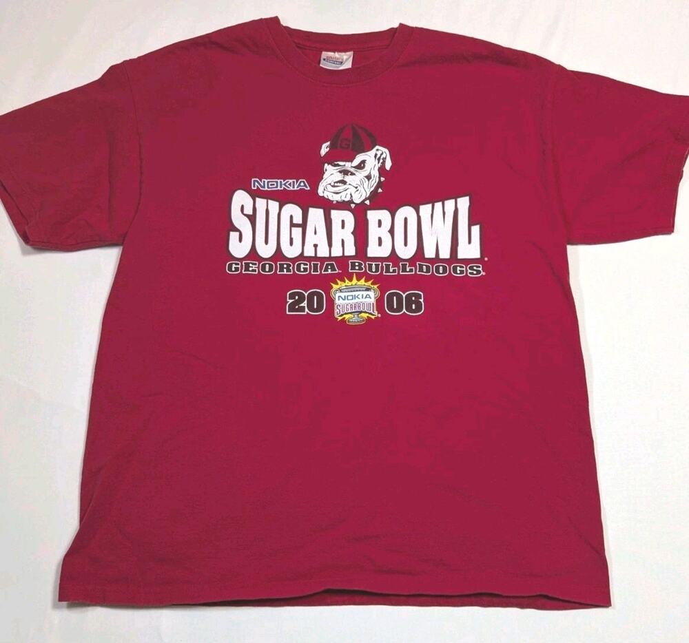Georgia Bulldogs Nokia Sugar Bowl 2006 T Shirt Large College Football Vintage